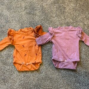 Vibrant Orange and Purple Bodysuits for Everyday Comfort